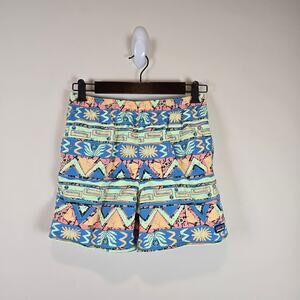 Patagonia Kids Size XL/14 Baggies Shorts 5" Inseam Lined High Hopes Geo Salamand